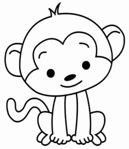 Desenho de Macacos Desenho Colorir Imprimir 054