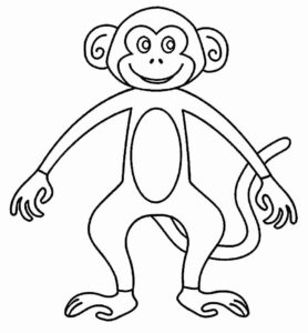 Desenho de Macacos Desenho Colorir Imprimir 055