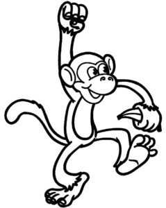 Desenho de Macacos Desenho Colorir Imprimir 065