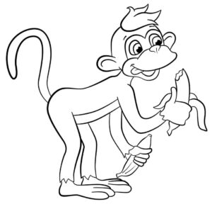 Desenho de Macacos Desenho Colorir Imprimir 066