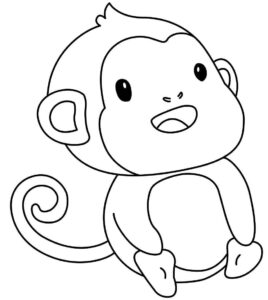 Desenho de Macacos Desenho Colorir Imprimir 071