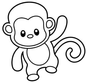 Desenho de Macacos Desenho Colorir Imprimir 072