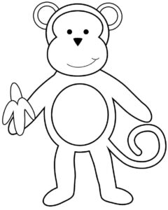 Desenho de Macacos Desenho Colorir Imprimir 073
