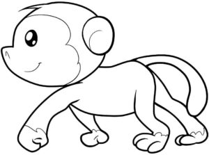Desenho de Macacos Desenho Colorir Imprimir 075