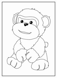 Desenho de Macacos Desenho Colorir Imprimir 077
