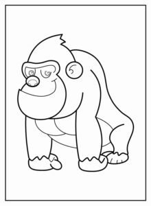 Desenho de Macacos Desenho Colorir Imprimir 083