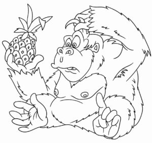 Desenho de Macacos Desenho Colorir Imprimir 084