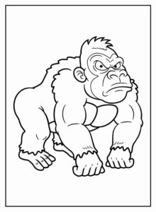 Desenho de Macacos Desenho Colorir Imprimir 085