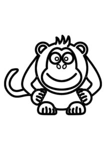 Desenho de Macacos Desenho Colorir Imprimir 094