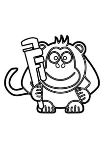 Desenho de Macacos Desenho Colorir Imprimir 100