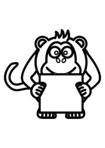 Desenho de Macacos Desenho Colorir Imprimir 102