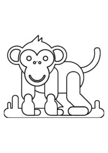 Desenho de Macacos Desenho Colorir Imprimir 107