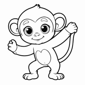 Desenho de Macacos Desenho Colorir Imprimir 117