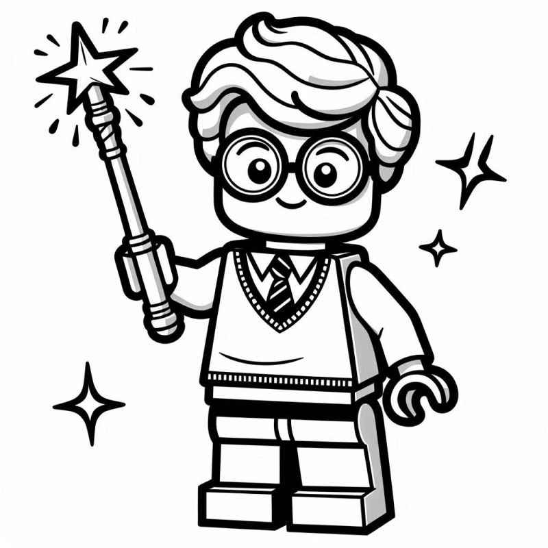 Desenho de Mago Lego Desenho Para Colorir