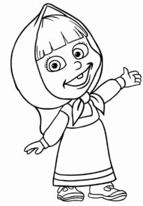 Desenho de Masha E O Urso Desenho Colorir Imprimir 02