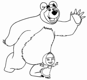 Desenho de Masha E O Urso Desenho Colorir Imprimir 03