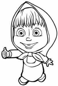 Desenho de Masha E O Urso Desenho Colorir Imprimir 05