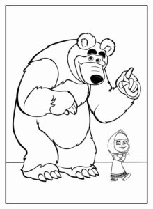 Desenho de Masha E O Urso Desenho Colorir Imprimir 08