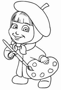 Desenho de Masha E O Urso Desenho Colorir Imprimir 19