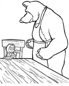Desenho de Masha E O Urso Desenho Colorir Imprimir 26