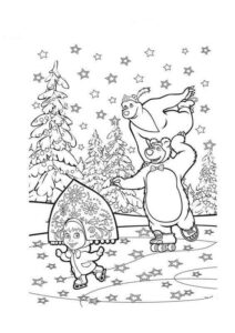 Desenho de Masha E O Urso Desenho Colorir Imprimir 41