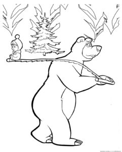 Desenho de Masha E O Urso Desenho Colorir Imprimir 46