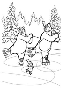 Desenho de Masha E O Urso Desenho Colorir Imprimir 48