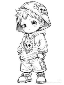 Desenho de Meninos Desenho Colorir Imprimir 02
