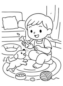 Desenho de Meninos Desenho Colorir Imprimir 07