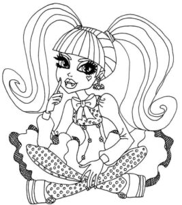 Desenho de Monster High Desenho Colorir Imprimir 15