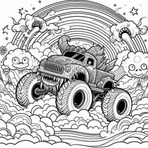 Desenho de Monster Truck Fantastico Colorir