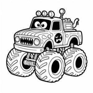 Desenho de Monster Truck Incrivel Detalhado