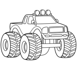 Desenho de Monster Truck Para Colorir 14