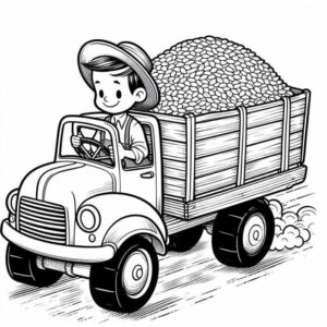 Desenho de Motorista Caminhao Desenho Para Colorir