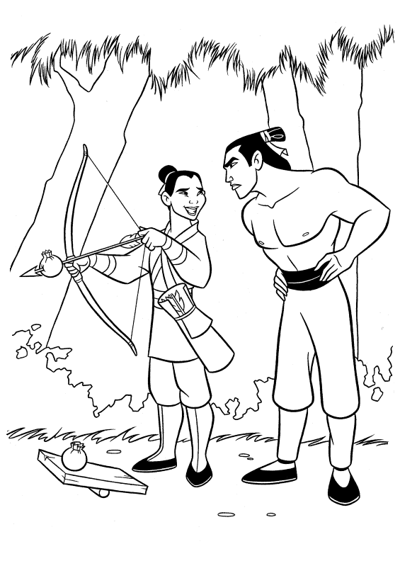 Desenho de Mulan Desenhos Para Pintar E Imprimir