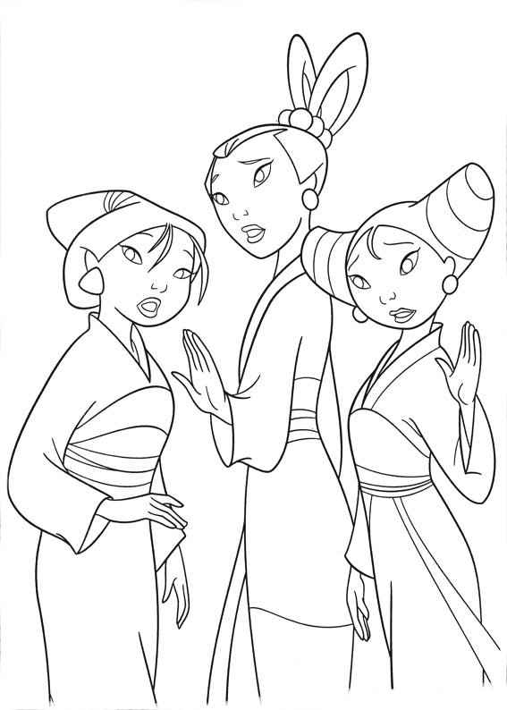 Desenho de Mulan Imprimir