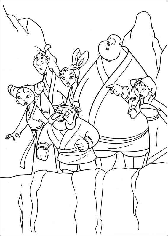 Desenho de Mulan Para Colorir Amigos