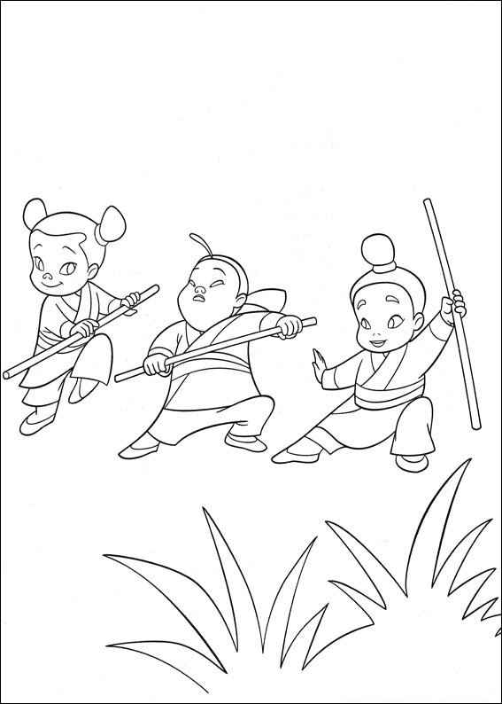 Desenho de Mulan Para Colorir Criancas