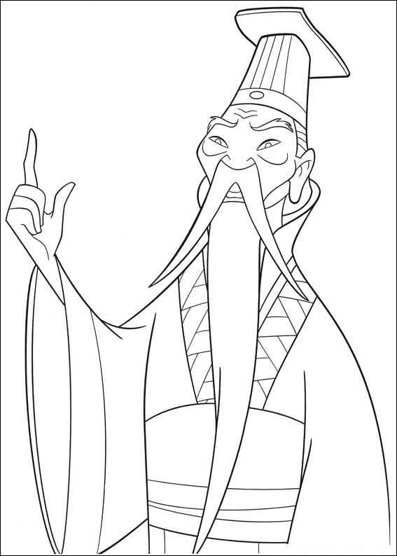 Desenho de Mulan Para Colorir Imperador Da China