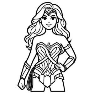Desenho de Mulher Maravilha Desenho Colorir Imprimir 05