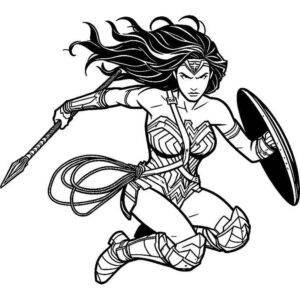 Desenho de Mulher Maravilha Desenho Colorir Imprimir 10