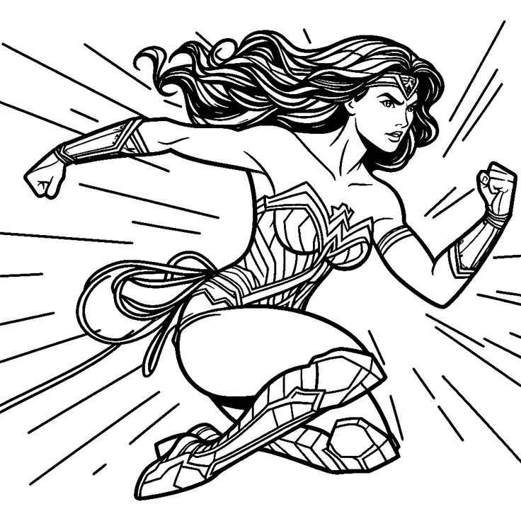 Desenho de Mulher Maravilha Desenho Colorir Imprimir 12