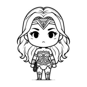 Desenho de Mulher Maravilha Desenho Colorir Imprimir 14