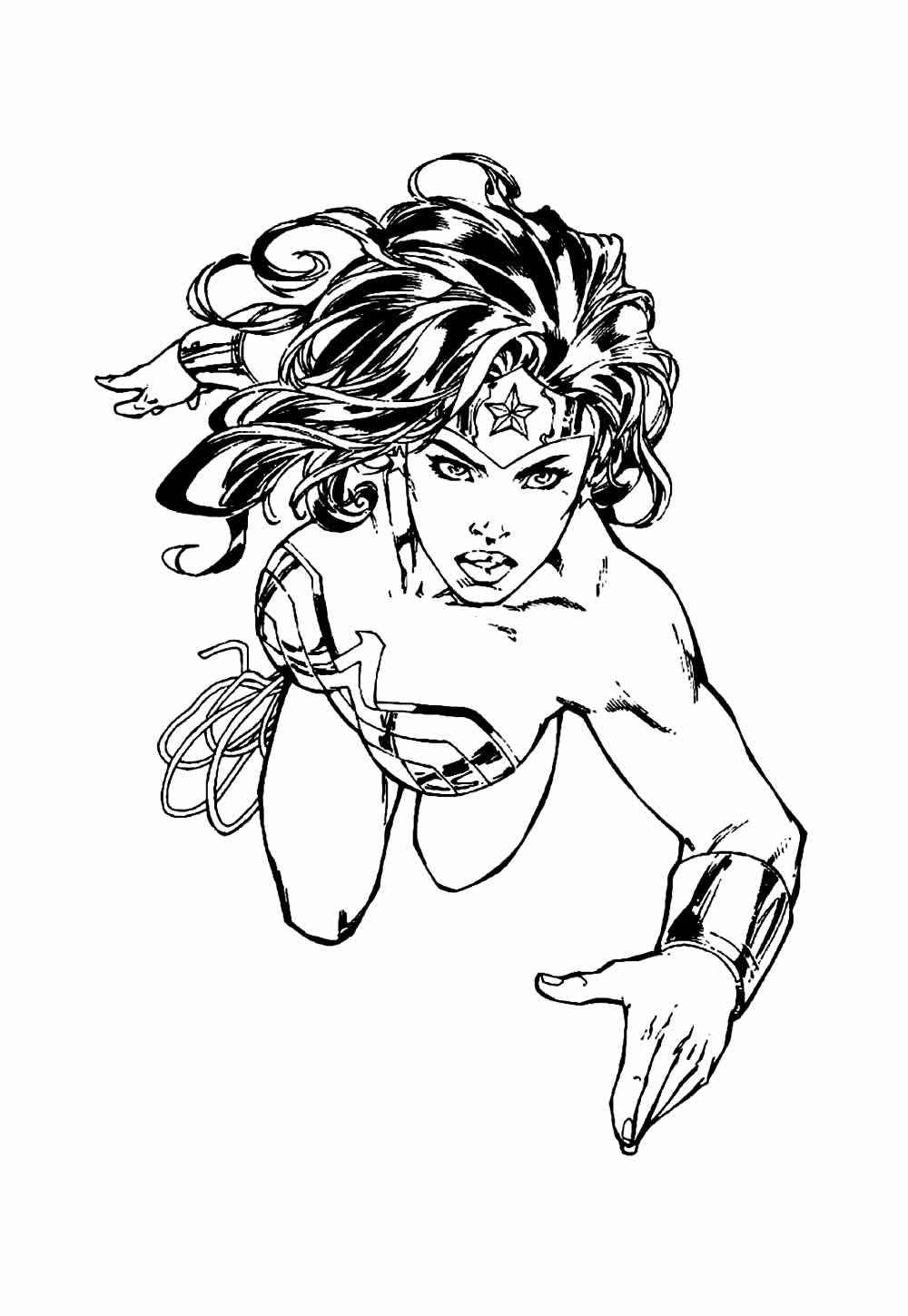 Desenho de Mulher Maravilha Desenho Colorir Imprimir 16