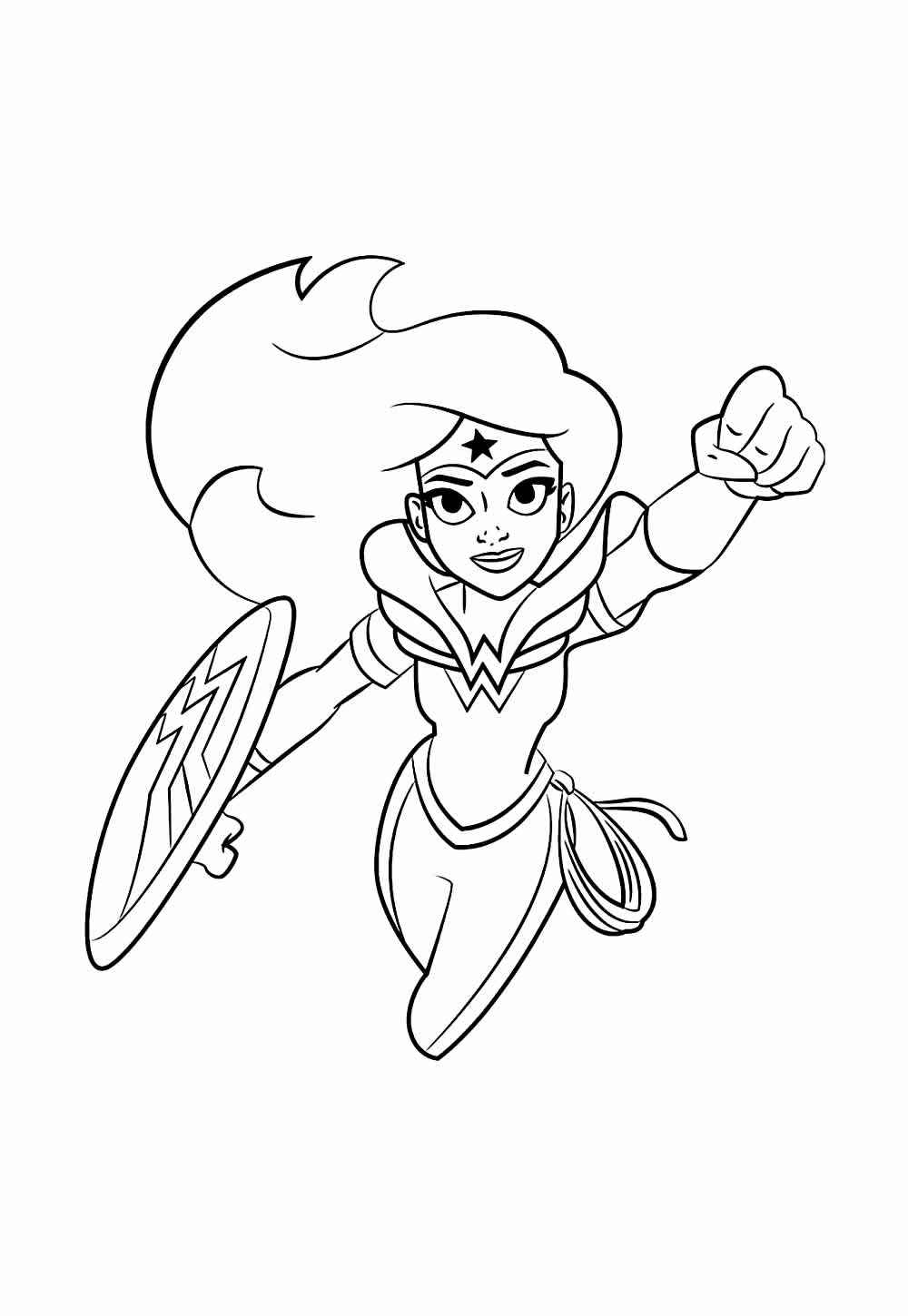 Desenho de Mulher Maravilha Desenho Colorir Imprimir 17