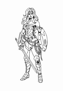 Desenho de Mulher Maravilha Desenho Colorir Imprimir 23