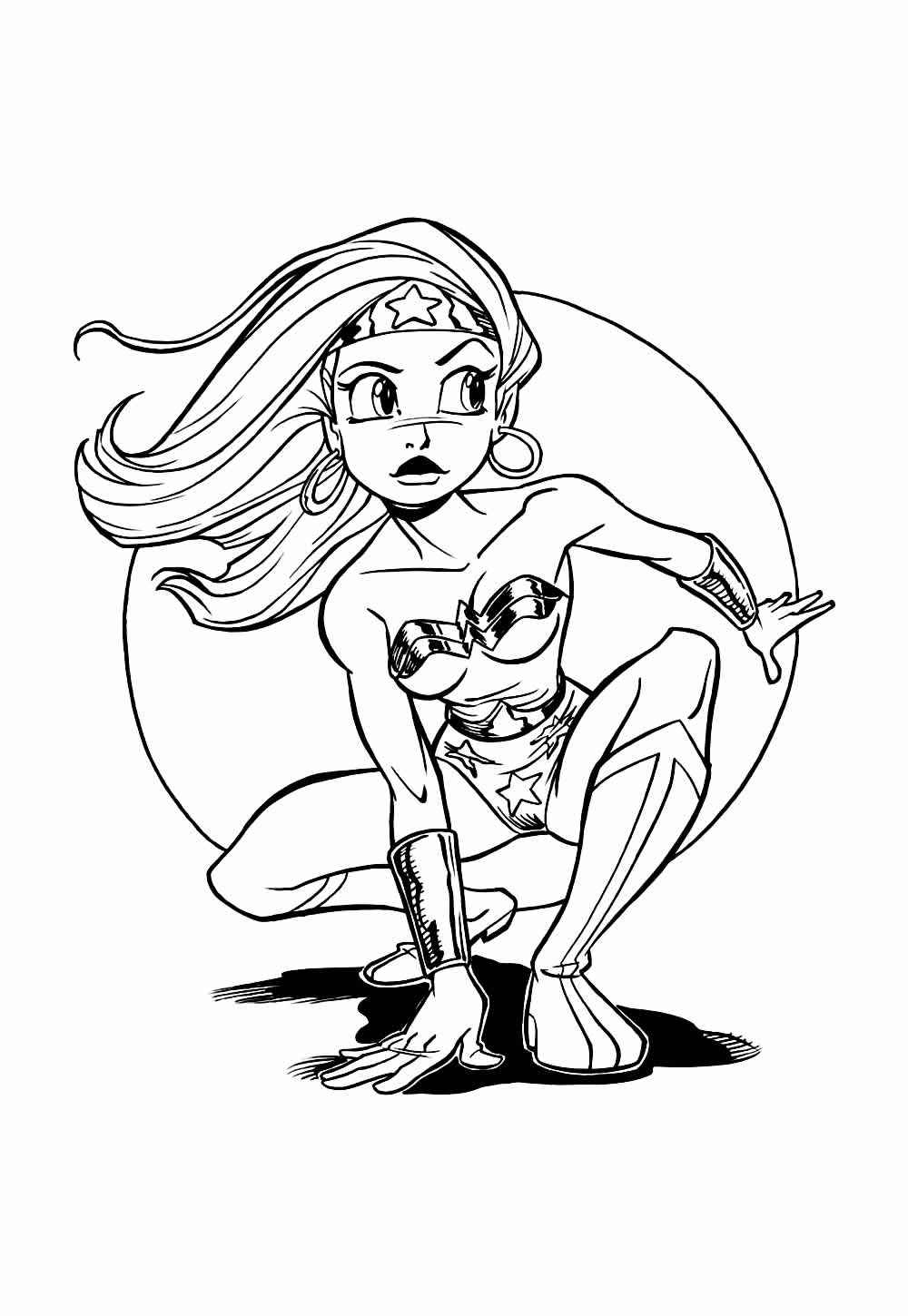 Desenho de Mulher Maravilha Desenho Colorir Imprimir 26
