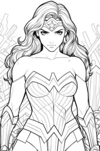 Desenho de Mulher Maravilha Desenho Colorir Imprimir 27