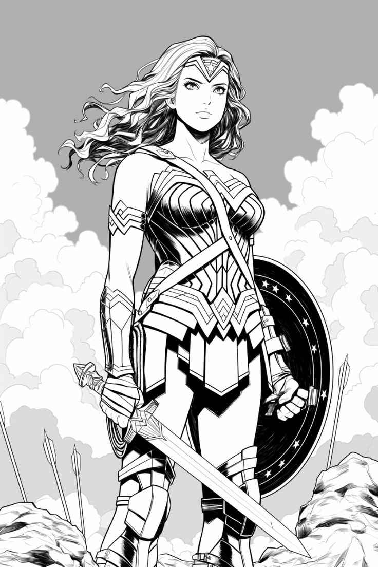 Desenho de Mulher Maravilha Desenho Colorir Imprimir 29
