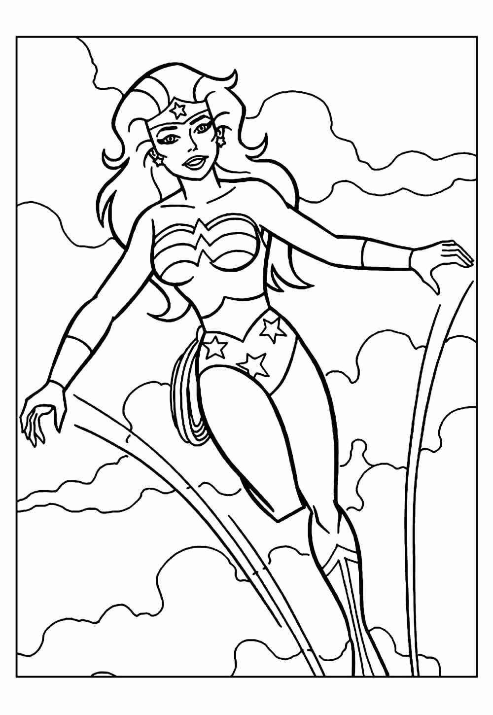 Desenho de Mulher Maravilha Desenho Colorir Imprimir 31